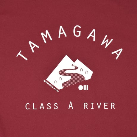 【旧モデル】多摩川Tシャツ 長袖（ワインレッド）