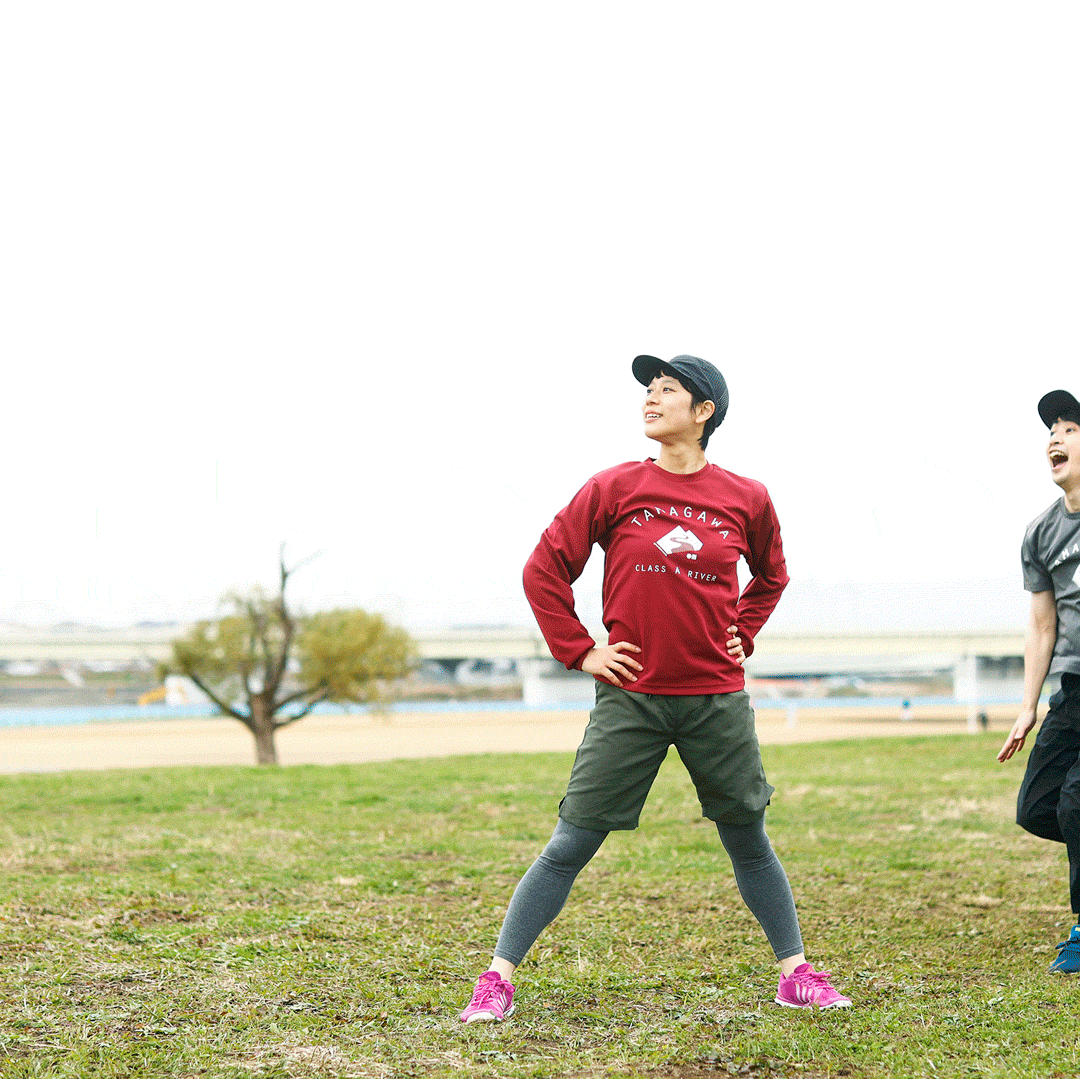 多摩川Tシャツ 長袖（ライトグレー） | 多摩川グッズストア