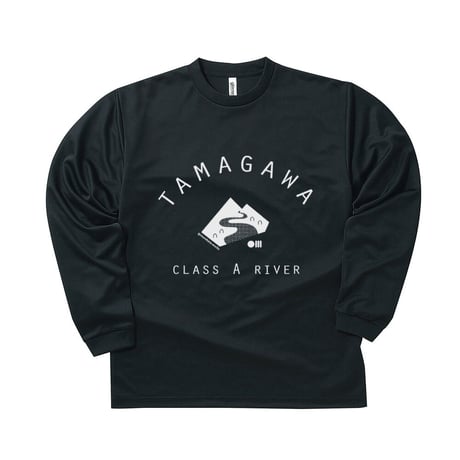 【旧モデル】多摩川Tシャツ 長袖（ブラック）