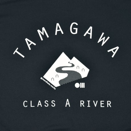 【旧モデル】多摩川Tシャツ 長袖（ブラック）
