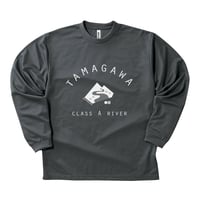【旧モデル】多摩川Tシャツ 長袖（ダークグレー）