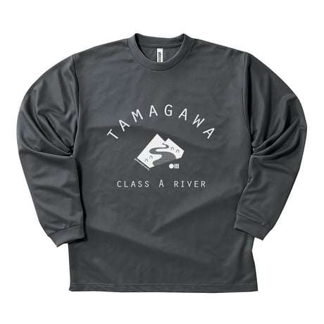 【旧モデル】多摩川Tシャツ 長袖（ダークグレー）