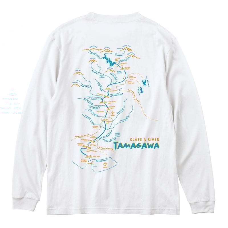 予約販売（12月下旬お届け予定）】流域ロンT（ホワイト） | 多摩川