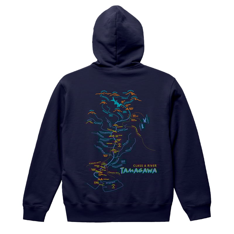 予約販売（11月下旬お届け予定）】流域パーカー（ネイビー） | 多摩川