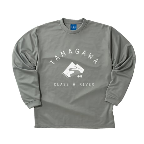 【旧モデル】多摩川Tシャツ 長袖（ライトグレー）