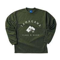 【旧モデル】多摩川Tシャツ 長袖（アーミーグリーン）