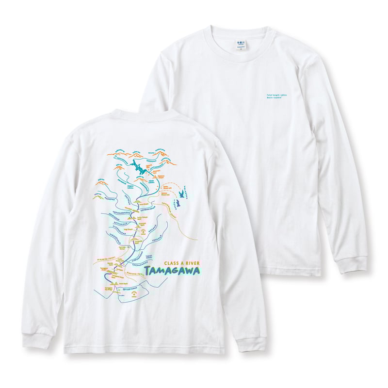 予約販売（3月上旬お届け予定）】流域ロンT（ホワイト） | 多摩川