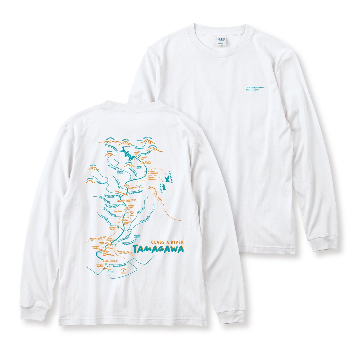 STONE  ホワイト ロンT 予約販売（3月上旬お届け予定）】流域ロンT（ホワイト） | 多摩川