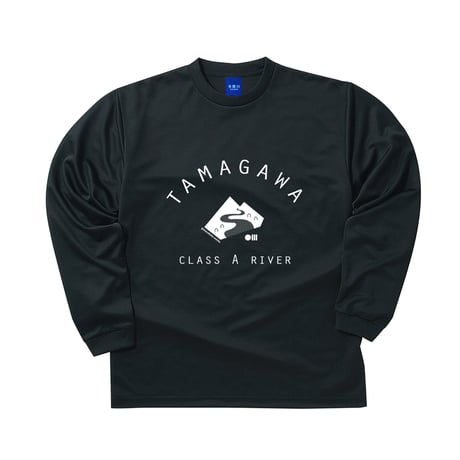 【2026年モデル】多摩川Tシャツ 長袖 ブラック