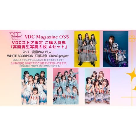 【予約限定版】VDC Magazine 035＋生写真5枚Aセット
