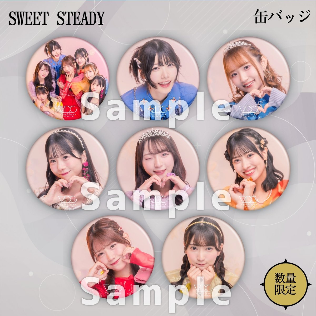 数量限定】SWEET STEADY ランダム缶バッジ | VDC's Distribution