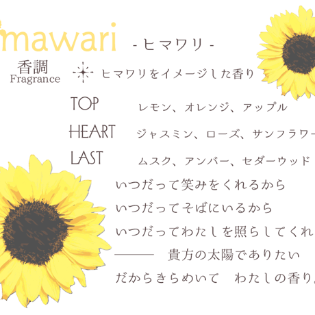 アンドエクラ　ロールオンパルファンヒマワリ15mL