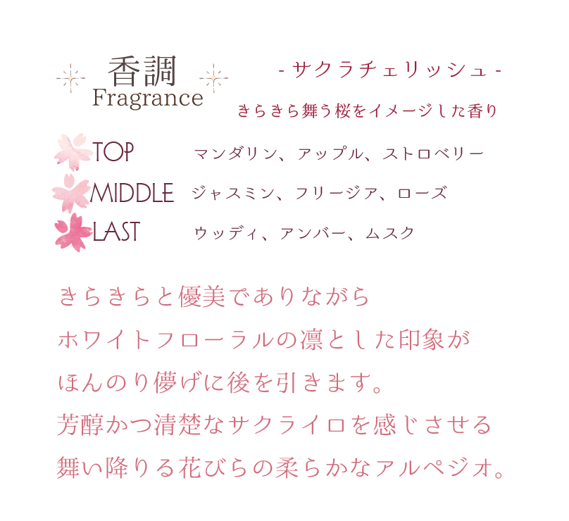 アンドエクラ サクラチェリッシュオードトワレスプレー 15mL | COSME