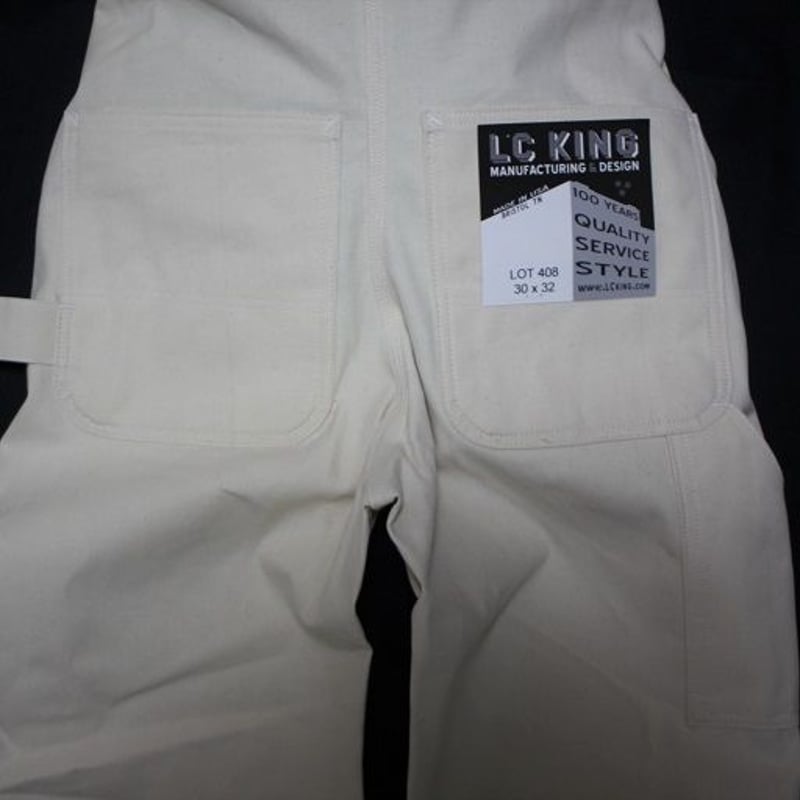 Pointer Brand White Drill High Back Overalls |