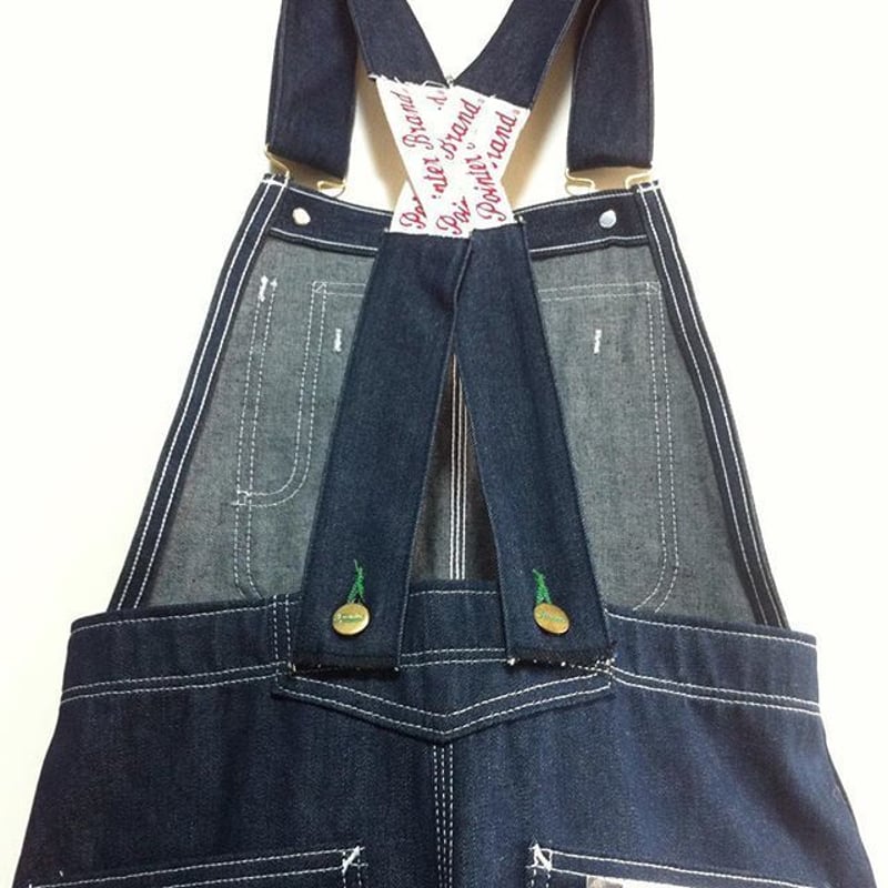 Pointer Brand Indigo Denim Low Back Overalls