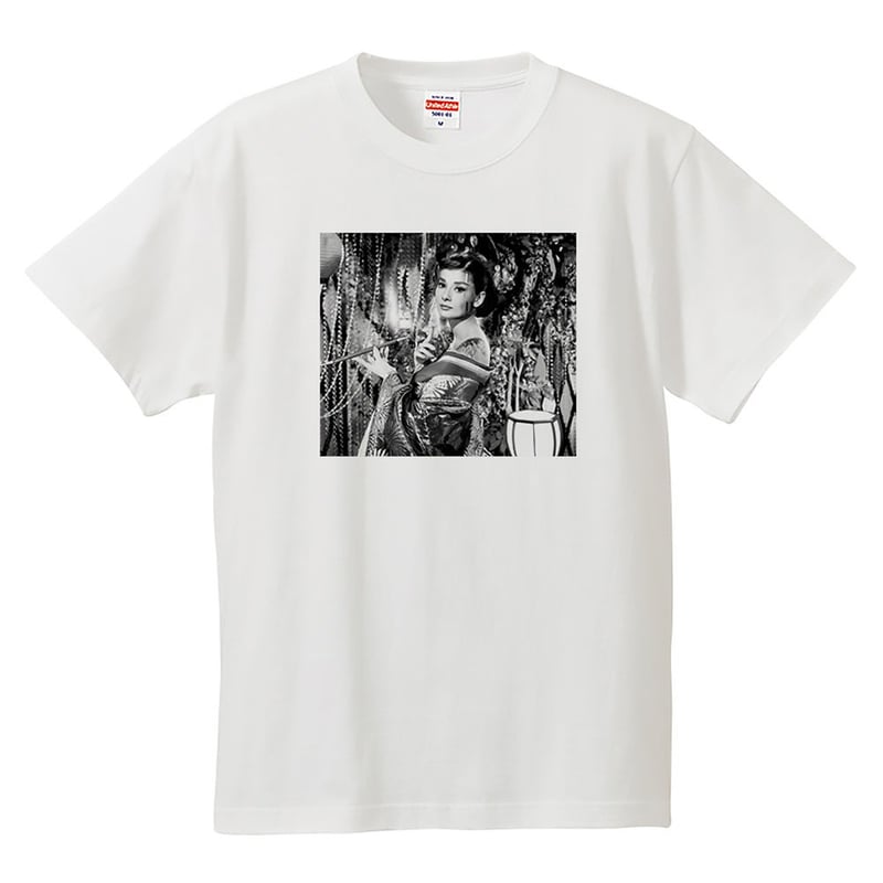 90s Vintage オードリー・ヘプバーン 霜降りグレー コットン Tシャツ 90s Vintage オードリー・ヘプバーン 霜降りグレー コットン Tシャツ