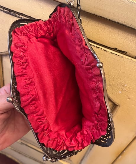 German antique rose embroidery mini bag