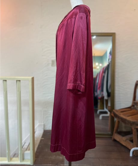 50's silk satin house gown