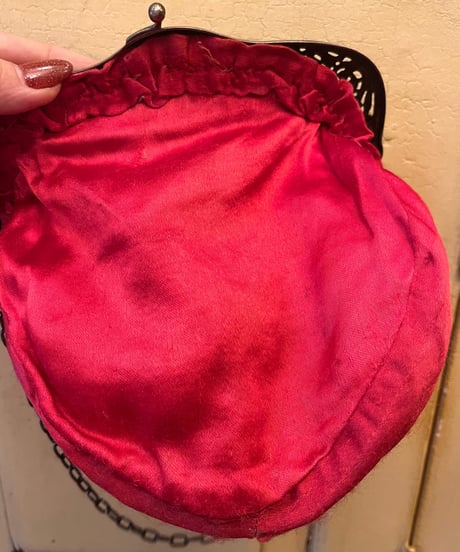 German antique rose embroidery mini bag