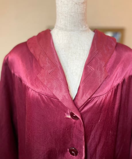 50's silk satin house gown