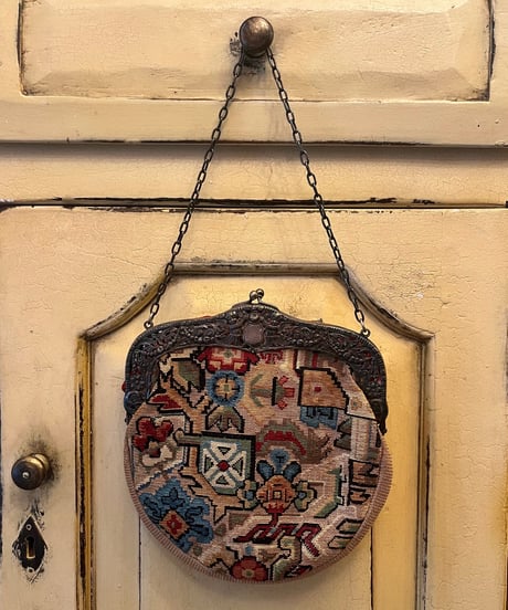 German antique rose embroidery mini bag