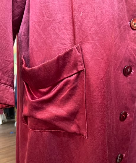 50's silk satin house gown