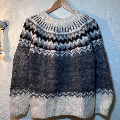 grey tone nordic sweater