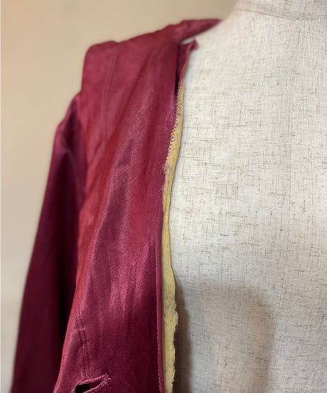 50's silk satin house gown