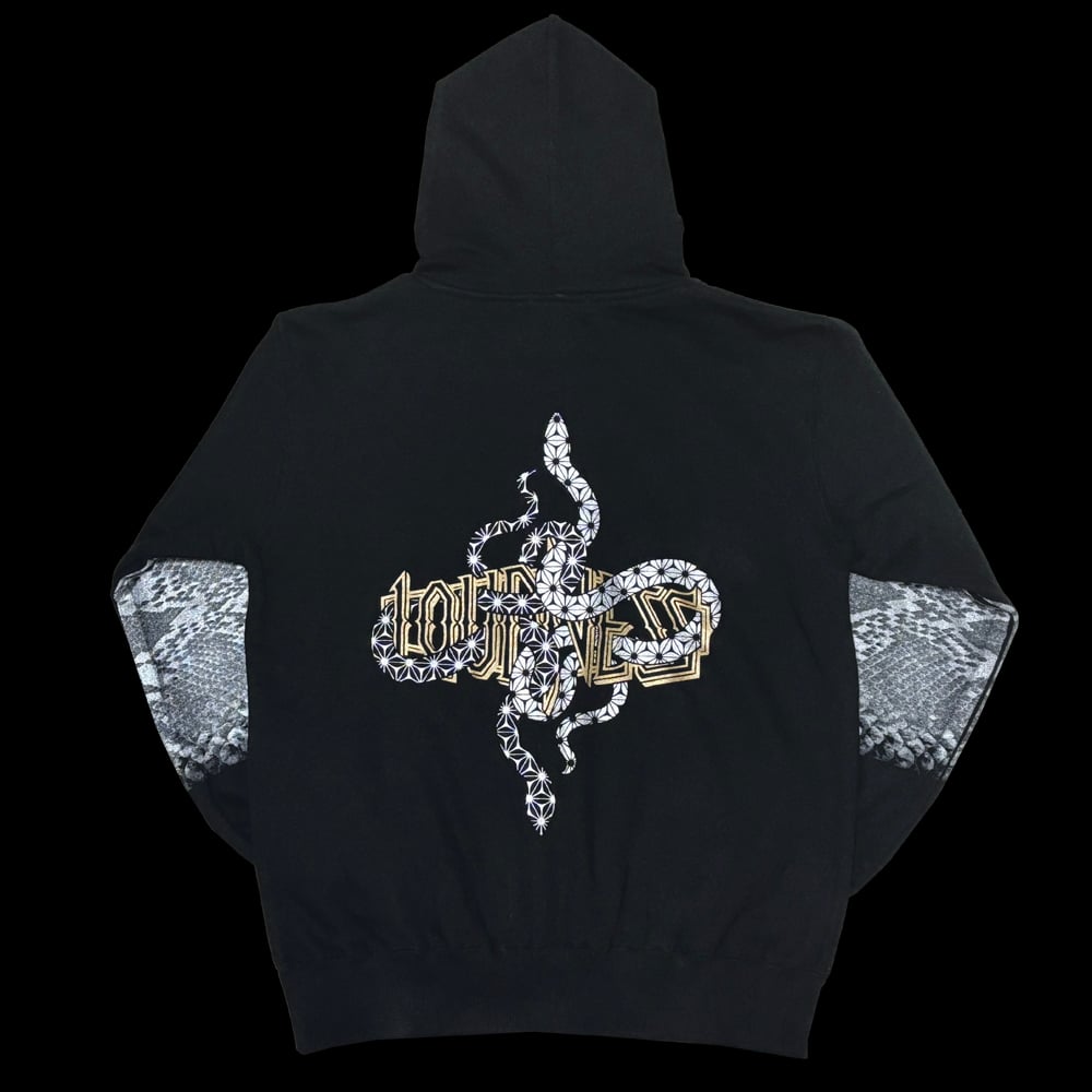 Build Clothing × LOUDNESS 黒×青 パーカー XXL Build Clothing × LOUDNESS 黒×青 パーカー XXL