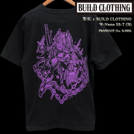 彫紅 x BUILD CLOTHING W-Name SS-T (B)