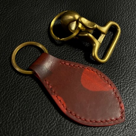 Build Camo Leather Key Ring