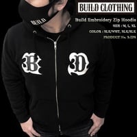 Build Embroidery Zip Hoodie