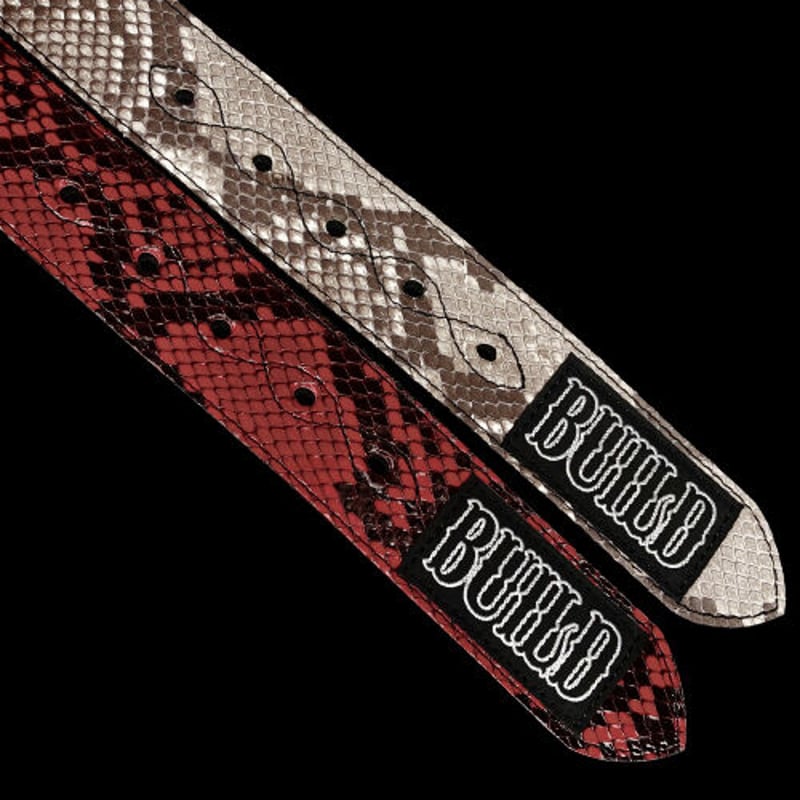 値下げ可】Build Snake Skin Belt (NAT/RED) Build Snake Skin Belt