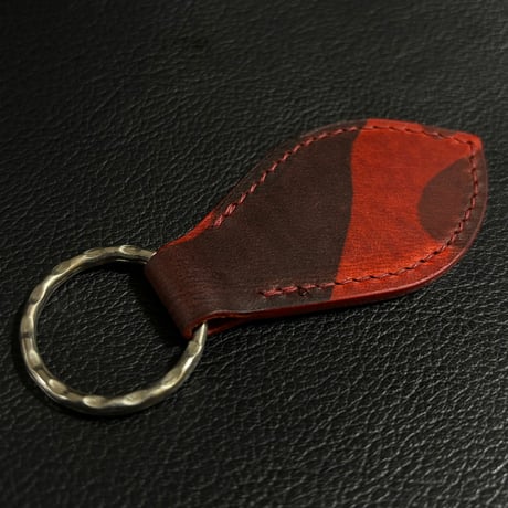 Build Camo Leather Key Ring