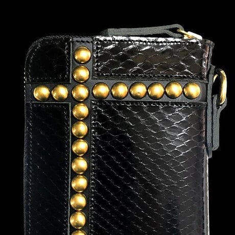 Build Snake Skin Long Wallet（BLK/GOLD Ver.）