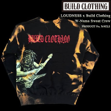 LOUDNESS × BUILD CLOTHING W-Name Tie Dye Sweat Crew