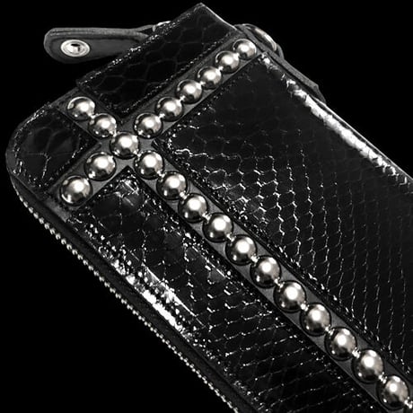 Build Snake Skin Long Wallet（BLK/SILVER Ver.）