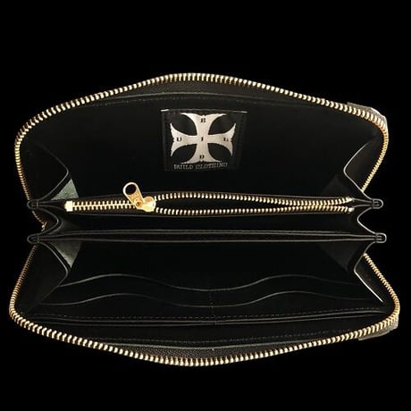 Build Snake Skin Long Wallet（BLK/GOLD Ver.）