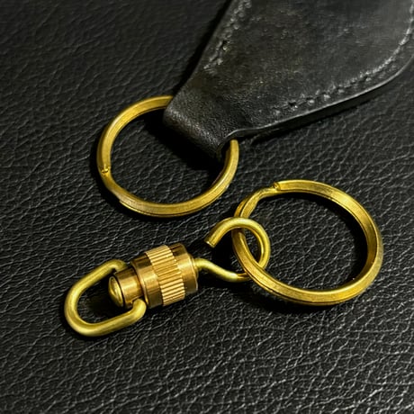 Build Camo Leather Key Ring