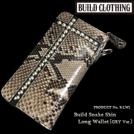 Build Snake Skin Long Wallet（GRY Ver.）