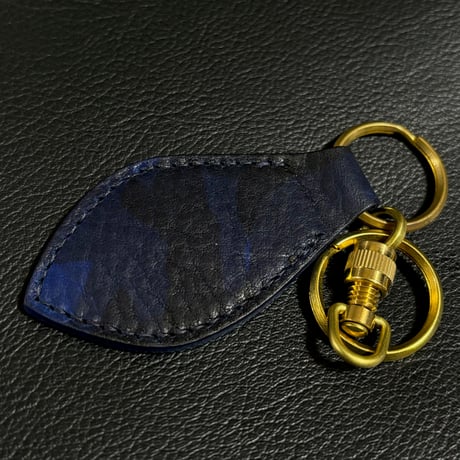 Build Camo Leather Key Ring