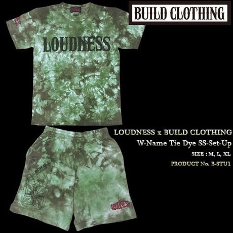 LOUDNESS x BUILD CLOTHING W-Name Tie Dye SS-Set-Up