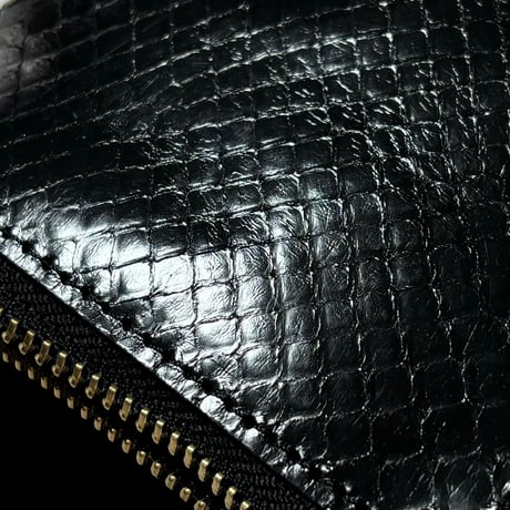 Build Snake Skin Mini Wallet BLK/GOLD