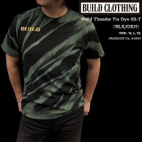 Build Thunder Tie Dye SS-T（BLK/GRN）