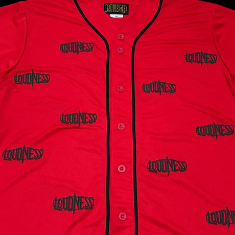 LOUDNESS × BUILD CLOTHING W-Name Baseball SS-T（RED/BLK）