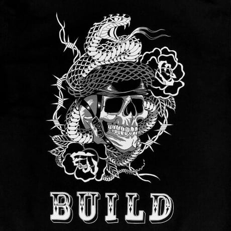 彫渉 x BUILD CLOTHING W-Name Zip Hoodie