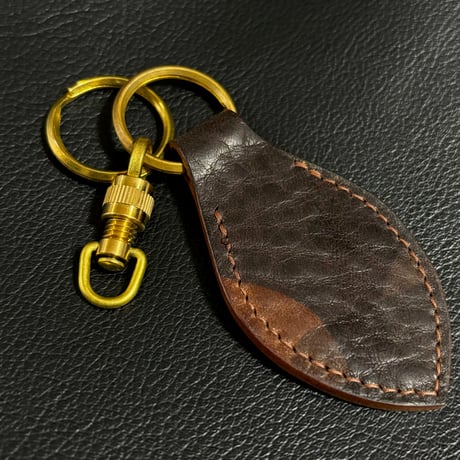 Build Camo Leather Key Ring