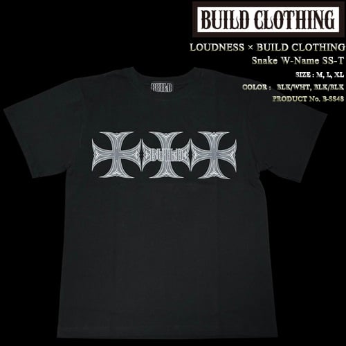 LOUDNESS × BUILD CLOTHING W-Name Snake SS-T | B