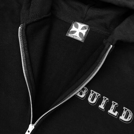 彫渉 x BUILD CLOTHING W-Name Zip Hoodie
