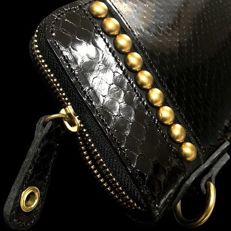 Build Snake Skin Long Wallet（BLK/GOLD Ver.）
